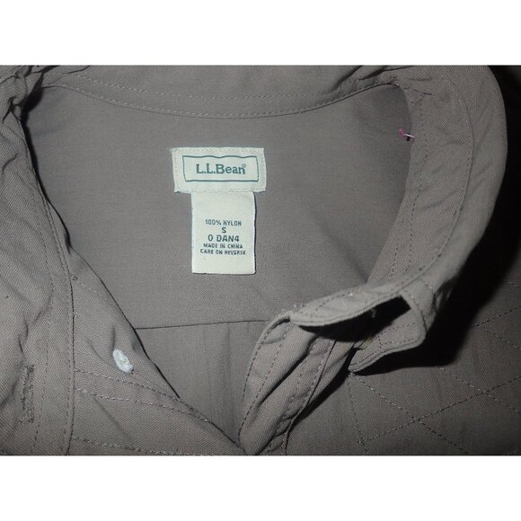 LL Bean Brown Shooting Field Shirt Button Up Quilted Shoulder Size s Long Sleeve - Picture 7 of 7
